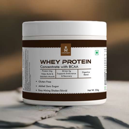 U16 Ultimate Whey Protein Concentrate With BCAA Unflavoured - 256gm.